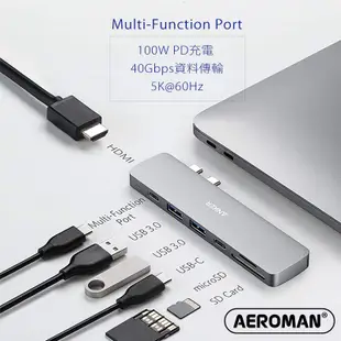 Anker USB-C hub 支援 Thunderbolt 3 MAC 集線器 HDMI 100W 充電 5K60Hz