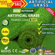 MOBI Artificial Grass Turf 30mm Synthetic Mat Fake Lawn Grass 4 Coloured 12MM