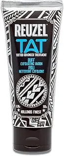 Reuzel Buff Exfoliating Wash - Scrub for Tattoos - Rapidly Exfoliates Dead Skin - Soothes and Conditions - Gives Color More Vibrancy - Vegan Formula - Sulfate and Paraben Free - 100 ml