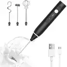 Laposso Milk Frother Rechargeable Handheld Electric Whisk Coffee Frother Mixer w