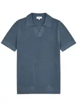 Che Libera Pointelle-knit Polo Shirt - Grey - L L