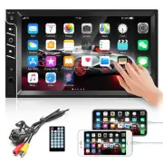 Double Din Car Stereo Receiver 7 Inch Touch Screen Bluetooth Hands-Free Car R...