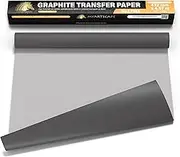 MyArtscape Graphite Transfer Paper Roll, Wax-Free, 17"" x 15ft Transfer Paper Roll, Graphite Paper, Precise Carbon Paper Ideal as tracing Paper for Drawing, MAS-302-GRAPHITE-PAPER-WF-ROLL-BLACK-15