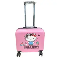 在飛比找樂天市場購物網優惠-小禮堂 Hello Kitty 16吋超輕量硬殼拉桿行李箱 