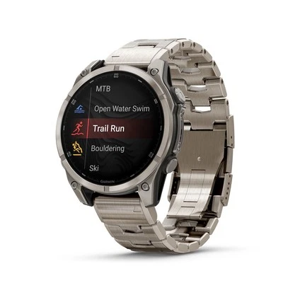 Garmin Fenix 8 - 47 mm, AMOLED Sapphire, Titanium Bracelet 010-02904-41 Addit...