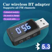 AUX USB Bluetooth Stereo Audio Music Wireless Receiver Adapter For Car Speaker