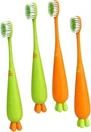 VINTORKY 4 Pcs Carrot Toothbrush Whole Mouth Toothbrush Toothbrush Tooth Brush for Tooth Brush Children Toothbrush Kid Toothbrush Toothbrushes Daily Use Teeth Brush Pp