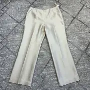 Talbots Being Metallic Silk Lined Flat Front Tapered Pants 16 New Party Business