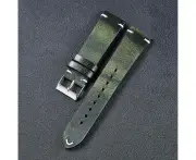 Garmin Quatix 6 Vintage Oiled Leather Watch Straps - Green