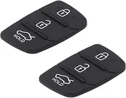 EMSea 2x Auto Remote Key Fob Rubber Pads 3-Botton Compatible with Hyundai i10 i20 i30 ix35 ix45