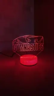Gymnastics 3D Night Light Multi Color Changing Illusion Lamp For Children Gift