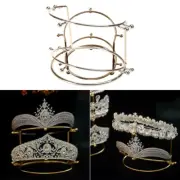 Gold Metal Princess Stand Holder Crystal Headbands Storage