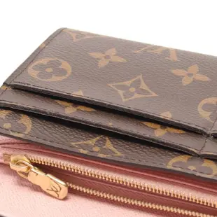 Louis Vuitton LV M60531 SARAH系列經典Monogram帆布印花暗釦信封長夾 粉色/ 平行輸入