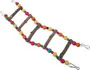 ROMISBABA Wooden Bird Toy Parrot Ladder Parakeet Training Ladder Toy Safe Pet Bird Climbing