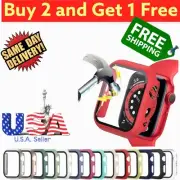 case for Apple Watch Series 6/5 / 4 / SE 44 mm built in tempered glass (Red)