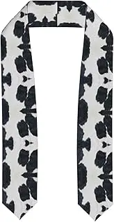 [WURTON] Cowhide Print Unisex Adult Graduation Stole Class Of 2024 Polyester Shawl Stole With Trim Honor