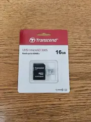 Transcend 16GB 300S UHS-I microSDHC Memory Card with SD Adapter