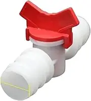 1Pcs 4mm 6mm 8mm 10mm 12mm 16mm 20mm 25mm PVC Hose Barb Two Way Ball Valve Aquarium Garden Micro Connector(20-12mm)