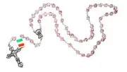 Irish J. C Walsh & Sons, Ireland ROSARY BEADS G808 PINK