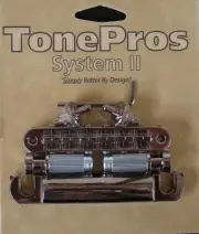 LPM04-CK Tone Pros Standard (US/Imperial Thread) Bridge/Tailpiece Set, Black Nic