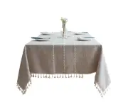 Rustic Tablecloth Splashproof Tablecloths Burlap TCloths For Kitchen TCloth For Rectangle Tables Grey Rectangle Table