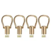 0.51" Cord End Cap Terminator Cord Finding for Tassel Jewelry Making 4Pcs Gold