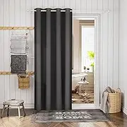 BGment Dark Grey Room Divider Curtains 1 Panels, Doorway Curtains for Living Room Privacy Blackout Window Curtains Closet Bathroom Darkening Drape for Bedroom, W 52 x L 96 Inch