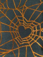 Way to Celebrate Halloween Orange Metallic Spider Web Black Leggings XXL/18 NEW