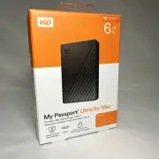 WD 6TB My Passport Ultra for Mac Portable Hard Drive HDD - WDBGKC0060BSL-WESN