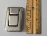 Gibson & others Case Latch Nickel Larger version no holes hasp w rivets