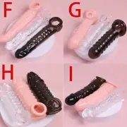 Penis Extension Extender Sleeve Sheath Girth Enhancer for Male BDSM Condoms
