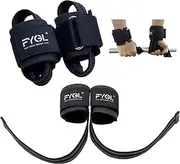 FYGL Lifting Straps with Dura Rubber Grip, No-Slip Nylon Wrist Strap with Neoprene Support for Weightlifting, Powerlifting, Deadlifts