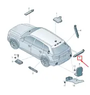 AUDI Q7 4M Right Upper Antenna Amplifier 4M0035225H NEW GENUINE