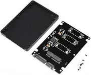 Hard Disk Enclosure Case Converter Adapter,M.2 Enclosure Sata Ssd M.2 Ssd Enclosure Nvme Enclosure Nvme to Sata Adapter(Black)