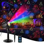 Laser Christmas Projector Lights Outdoor, 3 Color Laser Light Projector with ...