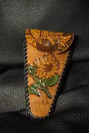 Leather scissor case custom made will make any design new laced small