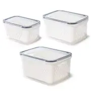 Kitchen Double-layer Draining Green Onion Box Food-grade Garlic Container