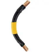 2 GAUGE Interconnecting Copper Cable, 6-Inch Length with Bare Cable Ends (Black)