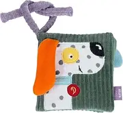Fehn Natural Dog Fabric Book - Feeling Book with Nature Motifs: 8 Pages with Exciting Materials Made of Organic Cotton (kbA) & Functions to Feel - A Perfect Companion for Home & Travel