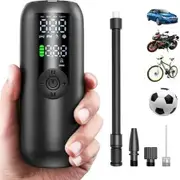 Bike Pump Mini Tire Inflator Portable Air Compressor 150PSI Auto Shut-Off with Presta Schrader Valve for Car Ball
