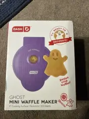 《NEW》Dash Ghost 4" Mini Waffle Maker Non-Stick Electric
