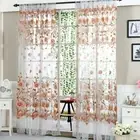 Romantic Sheer Curtains Gauze Transparent Curtain Peony Tulle Curtain Bedroom