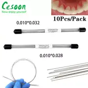 10Pcs Dental Orthodontic Lingual Wire Retainer Stainless Steel Flat Twist Wires