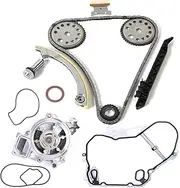 9-4201S Timing Chain Kit with Water Pump + Timing Cover Gasket Fits for Cavalier Classic Cobalt Hhr Malibu 2.0L/ 2.2L, for Aura ION L100 L200 SKY VUE 2.2L/2.4L for G5 Sunfire 2.2L Engine