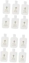 VICASKY 6 Pack of 33oz Refillable Holy Water Bottles with Elegant Gold Cross - for Catholic Ceremonies Celebrations and Church Services