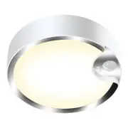 Catzon Motion Sensor Ceiling Light Battery Operated LED Light for Shower Closets Laundry Stairs-Warm