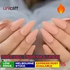 24pcs Press On Nails Tips Fake False Reusable Matte Light Nude Pointy Nails Tips