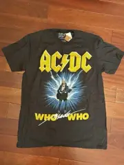 AC/DC Who Made Who T Shirt Size Large L Mens Angus Young Cover Album 2017 #S17