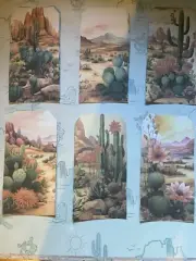 6JunkJournal Tags, Junk Journal Supplies, Scrapbooking, cactus tags ￼