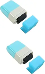 FUNOMOCYA 2pcs Convenient Stamp Roller Portable Stamp Privacy Supply for School Privacy Seal